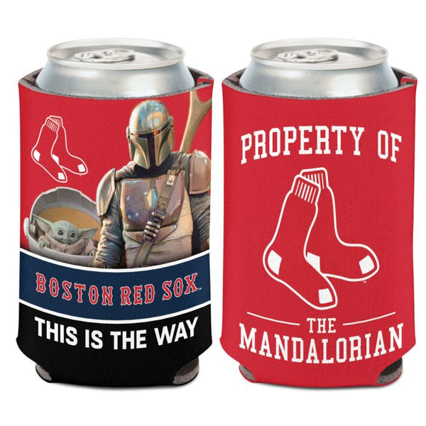 Wholesale-Boston Red Sox / Star Wars Mandalorian Can Cooler 12 oz.