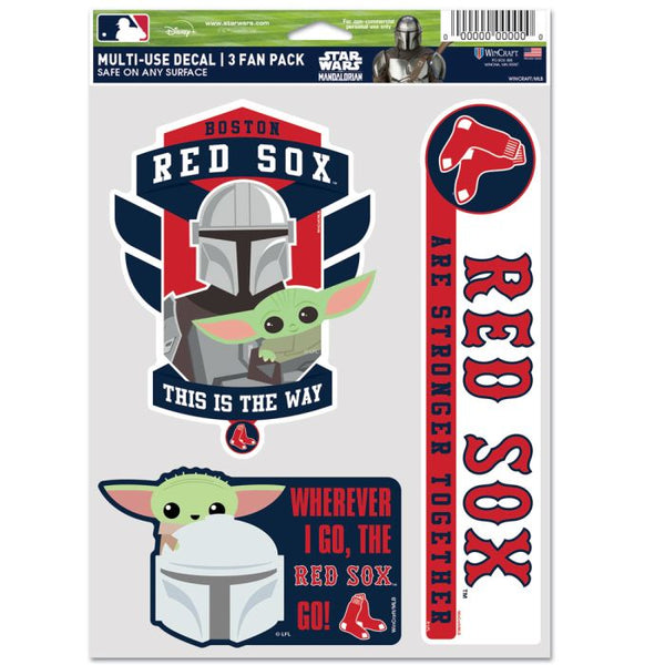 Wholesale-Boston Red Sox / Star Wars Mandalorian Multi Use 3 Fan Pack