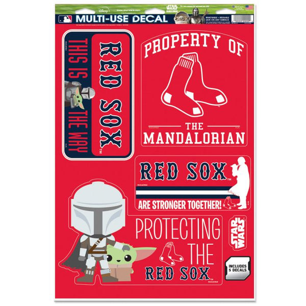 Wholesale-Boston Red Sox / Star Wars Mandalorian Multi-Use Decal 11" x 17"