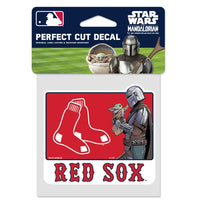 Wholesale-Boston Red Sox / Star Wars Mandalorian Perfect Cut Color Decal 4" x 4"