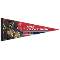 Wholesale-Boston Red Sox / Star Wars Mandalorian Premium Pennant 12" x 30"