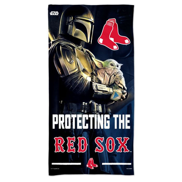 Wholesale-Boston Red Sox / Star Wars Mandalorian Spectra Beach Towel 30" x 60"