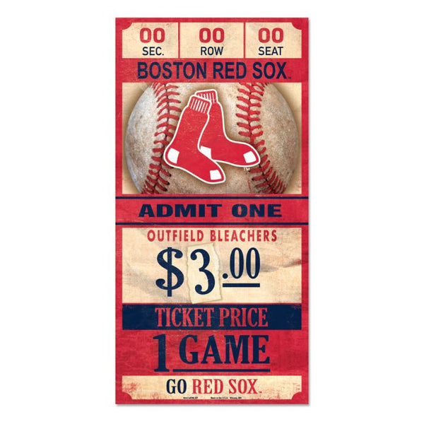 Wholesale-Boston Red Sox Wood Sign 6x12 3/8" thick