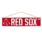 Wholesale-Boston Red Sox Wood Sign-with Rope 4" x 17"