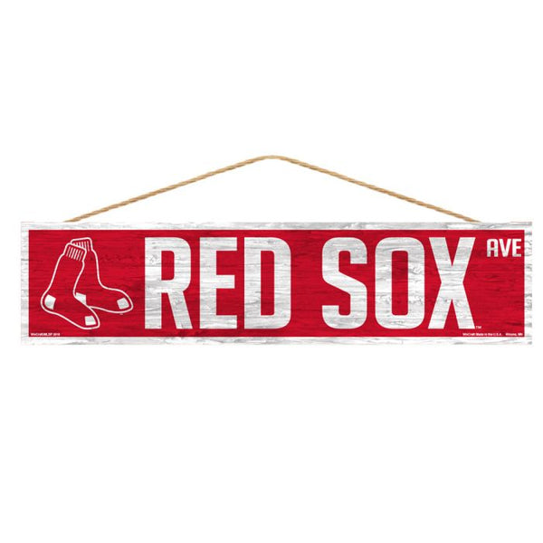 Wholesale-Boston Red Sox Wood Sign-with Rope 4" x 17"