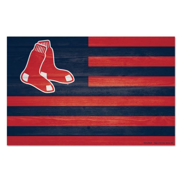 Wholesale-Boston Red Sox americana Wood Sign 11" x 17" 1/4" thick