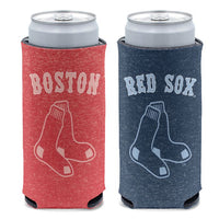 Wholesale-Boston Red Sox colored heather 12 oz Slim Can Cooler