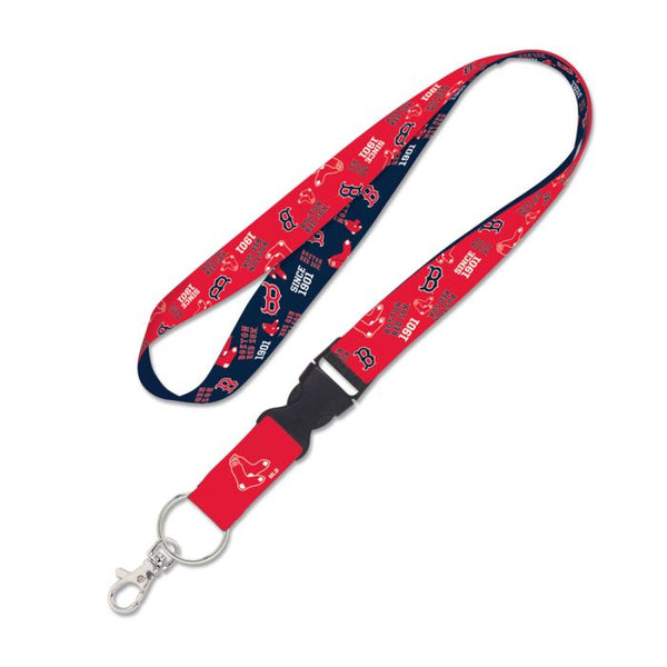 Wholesale-Boston Red Sox scatter Lanyard w/detachable buckle 1"