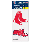 Wholesale-Boston Red Sox state Shape Perfect Cut Decal Set of two 4"x4"