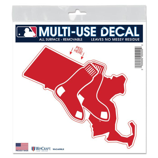 Wholesale-Boston Red Sox state shape All Surface Decal 6" x 6"