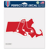 Wholesale-Boston Red Sox state shape Perfect Cut Color Decal 8" x 8"