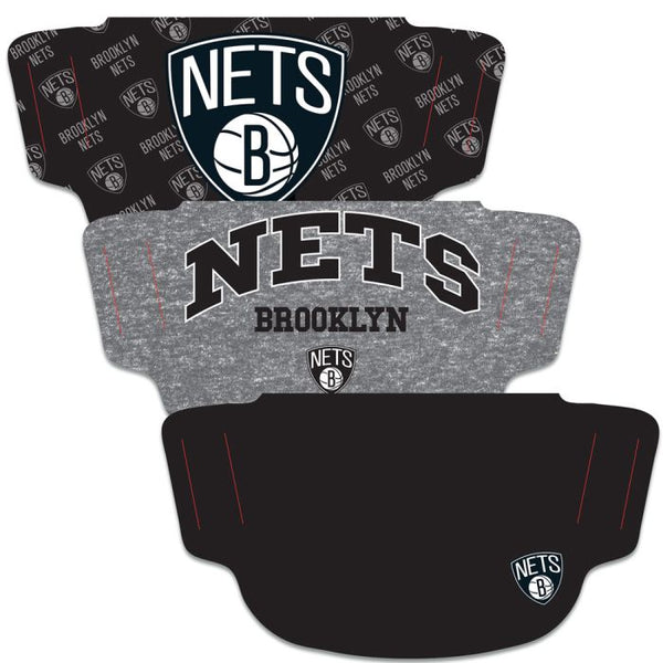 Wholesale-Brooklyn Nets Fan Mask Face Cover 3 Pack