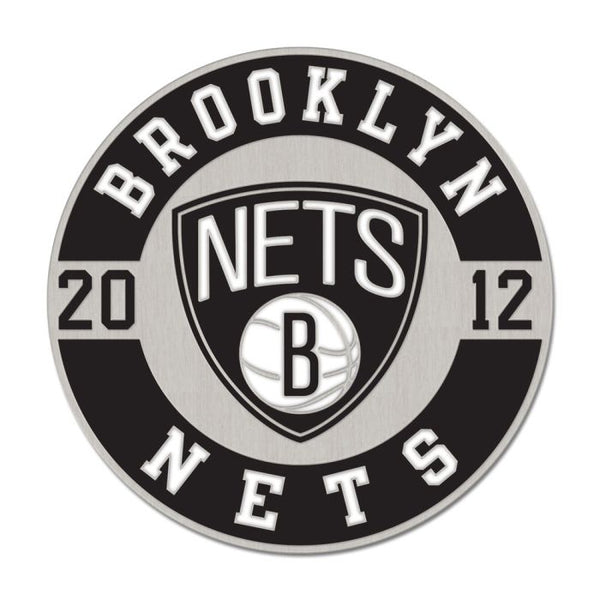 Wholesale-Brooklyn Nets round est Collector Enamel Pin Jewelry Card
