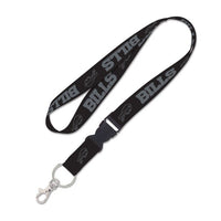 Wholesale-Buffalo Bills BLACKOUT Lanyard w/detachable buckle 1"