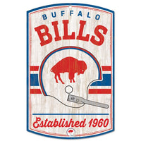 Wholesale-Buffalo Bills / Classic Logo RETRO Wood Sign 11" x 17" 1/4" thick