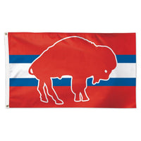 Wholesale-Buffalo Bills / Classic Logo Retro Flag - Deluxe 3' X 5'