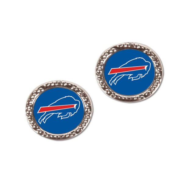 Wholesale-Buffalo Bills Earrings Jewelry Carded Round