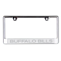 Wholesale-Buffalo Bills FROSTED Lic Plate Frame B/O Printed