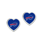 Wholesale-Buffalo Bills HEART POST Earrings w/3D Heart