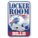 Wholesale-Buffalo Bills Locker Room Plastic Sign 11" x 17"