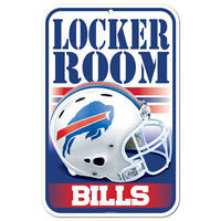 Wholesale-Buffalo Bills Locker Room Plastic Sign 11" x 17"