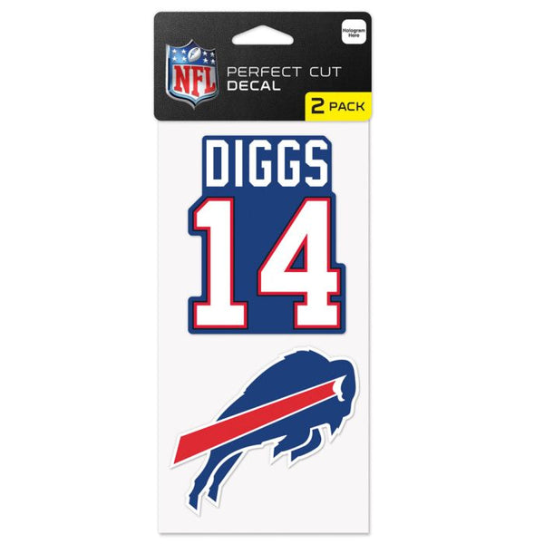 Wholesale-Buffalo Bills Perfect Cut Decal Set of two 4"x4" Stefon Diggs