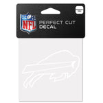 Wholesale-Buffalo Bills Perfect Cut White Decal 4" x 4"