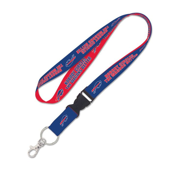 Wholesale-Buffalo Bills Slogan Lanyard w/detachable buckle 1"