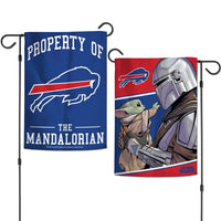 Wholesale-Buffalo Bills / Star Wars Mandalorian Garden Flags 2 sided 12.5" x 18"