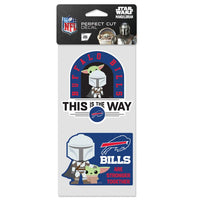 Wholesale-Buffalo Bills / Star Wars Mandalorian Perfect Cut Decal Set of two 4"x4"