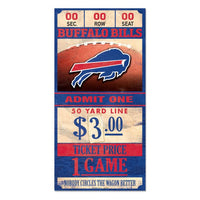 Wholesale-Buffalo Bills Ticket Wood Sign 6x12 3/8" thick