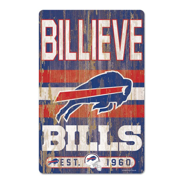 Wholesale-Buffalo Bills Wood Sign 11" x 17" 1/4" thick