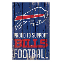 Wholesale-Buffalo Bills Wood Sign 11" x 17" 1/4" thick