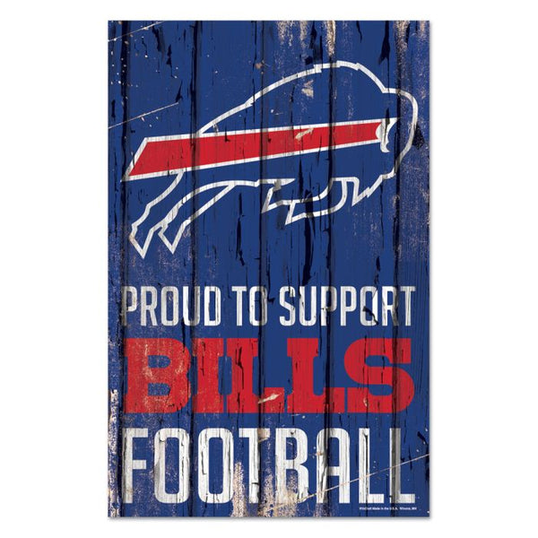 Wholesale-Buffalo Bills Wood Sign 11" x 17" 1/4" thick