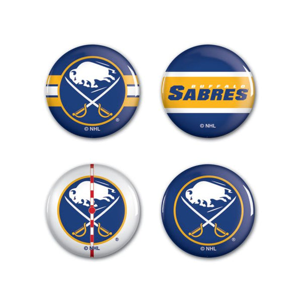 Wholesale-Buffalo Sabres Button 4 Pack 1 1/4" Rnd