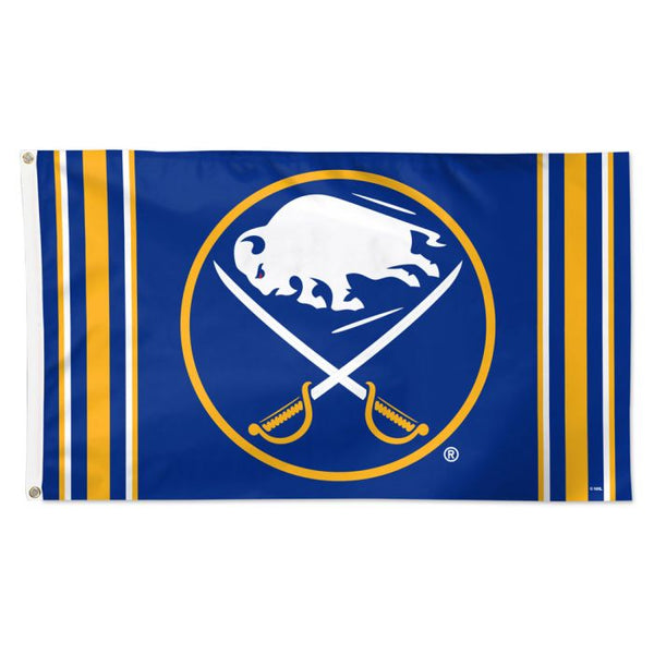 Wholesale-Buffalo Sabres V STRIPE Flag - Deluxe 3' X 5'