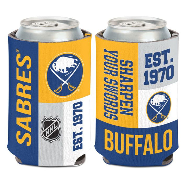 Wholesale-Buffalo Sabres color block Can Cooler 12 oz.