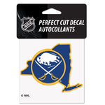 Wholesale-Buffalo Sabres state shaped Perfect Cut Color Decal 4" x 4"