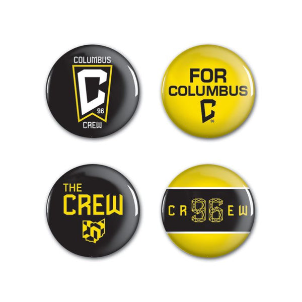 Wholesale-COLUMBUS CREW Button 4 Pack 1 1/4" Rnd