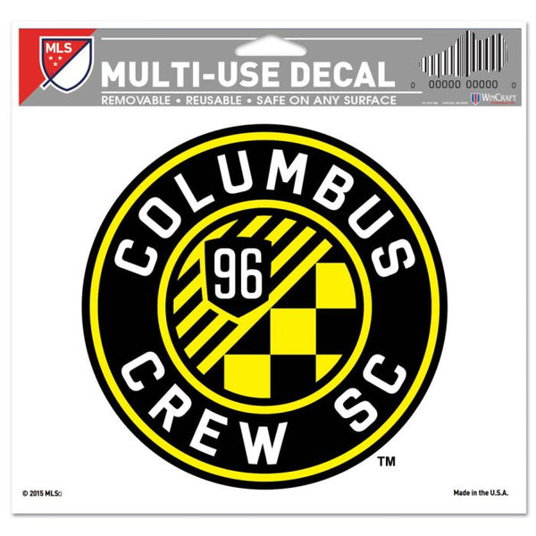 Wholesale-COLUMBUS CREW Multi-Use Decal -Clear Bckrgd 5" x 6"