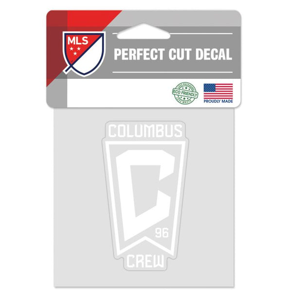 Wholesale-COLUMBUS CREW Perfect Cut White Decal 4" x 4"