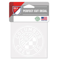 Wholesale-COLUMBUS CREW Perfect Cut White Decal 4" x 4"