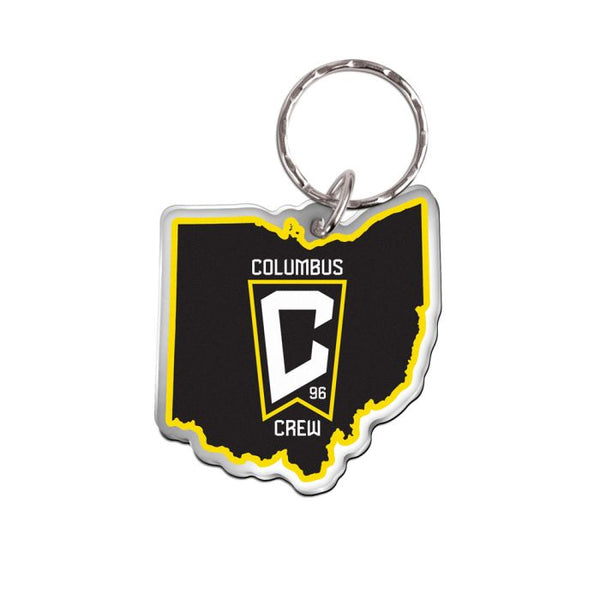 Wholesale-COLUMBUS CREW STATE SHAPE Keychain Freeform