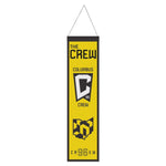 Wholesale-COLUMBUS CREW YELLOW PRIMARY LOGO Wool Banner 8" x 32"