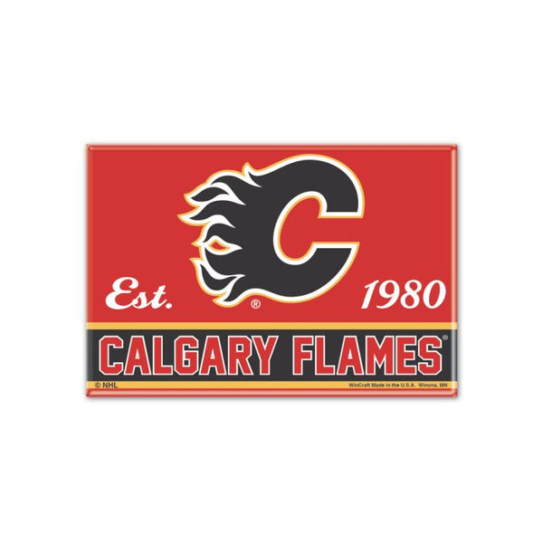 Wholesale-Calgary Flames 3rd Jersey Logo Metal Magnet 2.5" x 3.5"