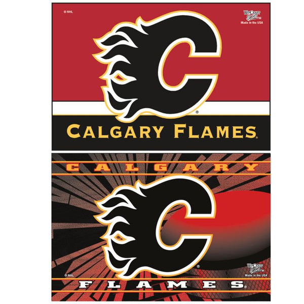 Wholesale-Calgary Flames 3rd Jersey Logo Rectangle Magnet, 2pack 2" x 3"