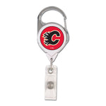 Wholesale-Calgary Flames 3rd Jersey Logo Retrct 2S Prem Badge Holders