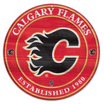 Wholesale-Calgary Flames 3rd Jersey Logo Wood Sign 19.75"