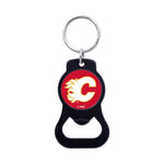 Wholesale-Calgary Flames Black Bottle Opener Key Ring