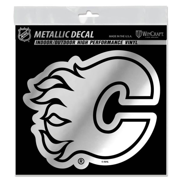 Wholesale-Calgary Flames Decal Metallic 6" x 6"